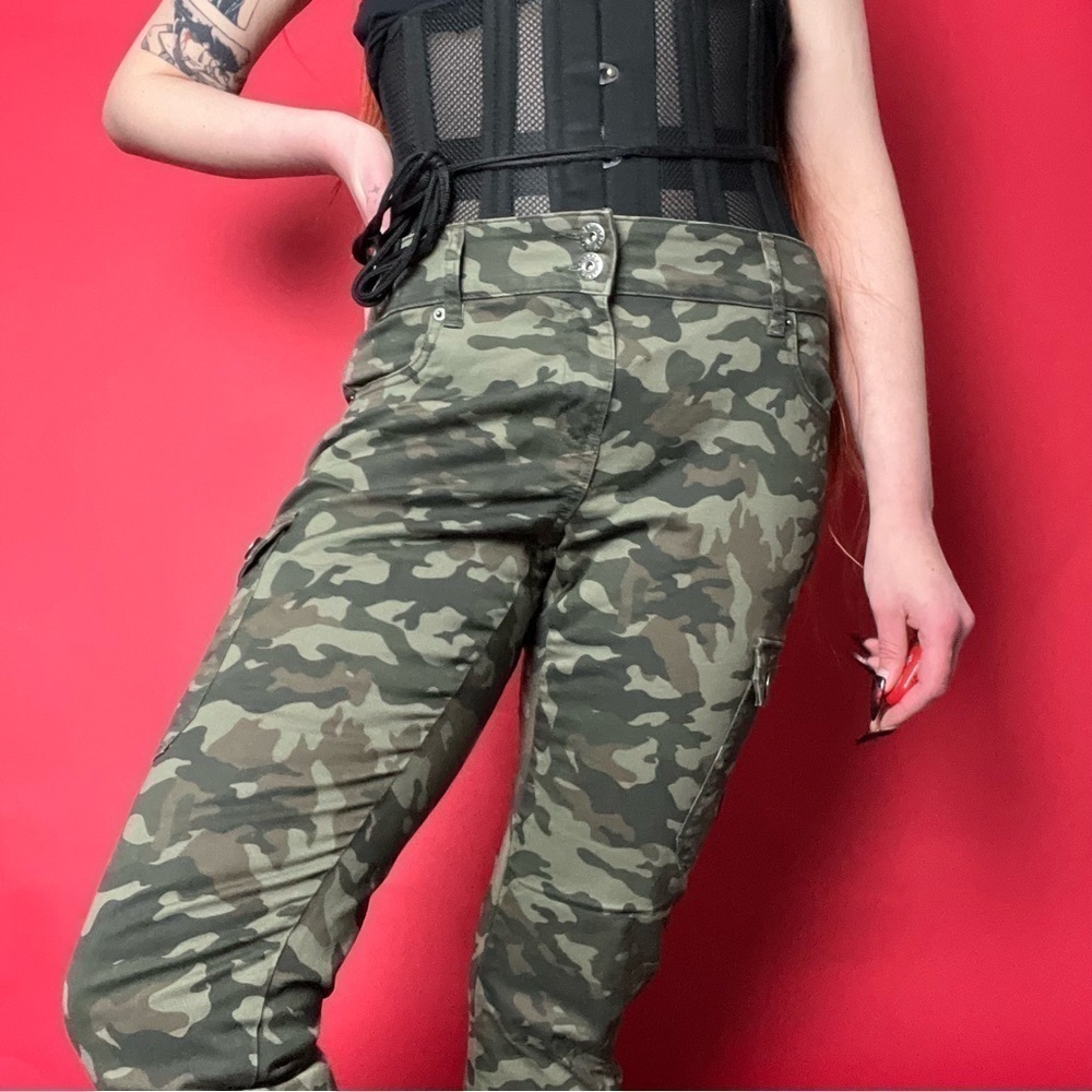 Camo cargo skinny jeans 💚🩶​​​​​​​​​​​​​​​​